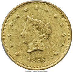 1855 Wass Molitor Twenty Dollar