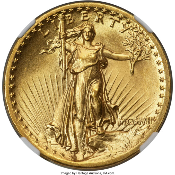 1907 High Relief Double Eagle MS66 | CoinNews 1907 High Relief Double Eagle MS66