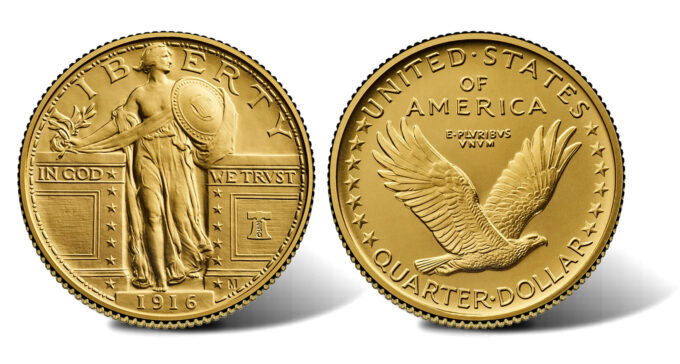 Best of the Mint 1916 Standing Liberty Quarter Gold Coin