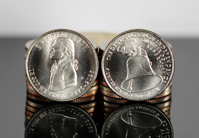 CoinNews photo shows both sides of 1776-2026 Declaration of Independence Quarters