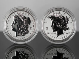 US Mint Sales: Race Medal Leads, Morgan and Peace Gain CoinNews photo 1776-2026 Reverse Proof Morgan and Peace Silver Dollars