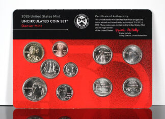 2026 Mint Set With Scarce P&D Cents Returns to Sale CoinNews photo 1776-2026 Uncirculated Coin Set, D card front