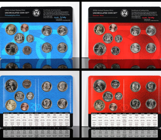 US Mint Sales: 2026 Mint Set Jumps to 99.6% of Limit CoinNews photo collage 1776-2026 Uncirculated Coin Set