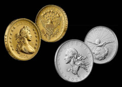 Best of Mint 1804 Silver Dollar Gold Coin and Silver Medal Set