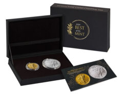 Best of Mint 1916 Walking Liberty Gold Coin Silver Medal Set