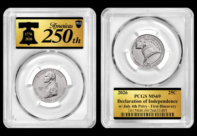 PCGS Label Declaration of Independence Quarter Privy