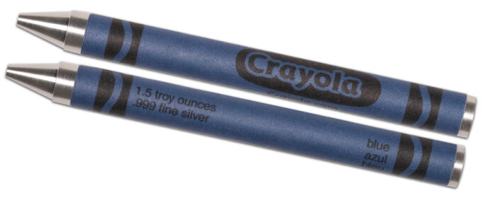 1.5oz Silver Blue Crayons