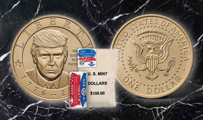 1776 ~ 2026 President Donald J. Trump Dollar Rolls and Bags
