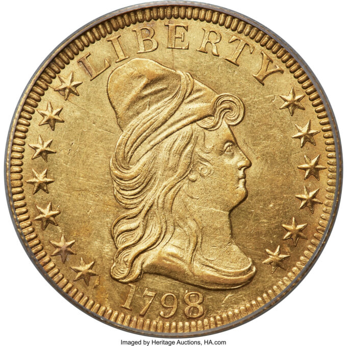 1798/7 7x6 Stars BD-2 Low R6 MS62 PCGS | CoinNews 1798/7 7x6 Stars BD-2 Low R6 MS62 PCGS