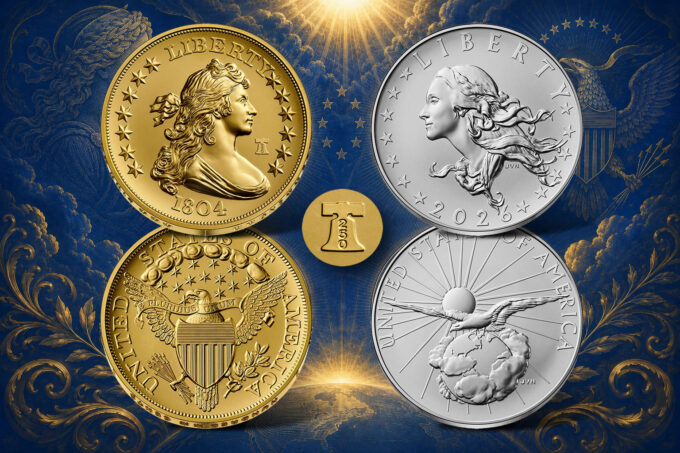 1804 Silver Dollar Gold Coin and Silver Medal | CoinNews 1804 Silver Dollar Gold Coin and Silver Medal