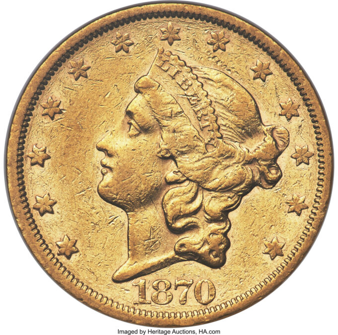 1870-CC Double Eagle XF40 NGC Winter 1-A | CoinNews 1870-CC Double Eagle XF40 NGC Winter 1-A