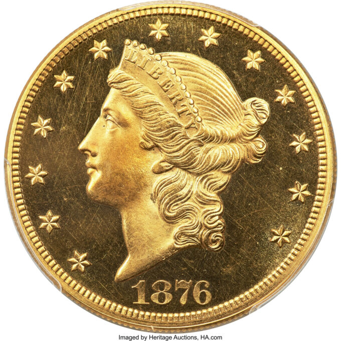 1876 Liberty Double Eagle Judd-1490 | CoinNews 1876 Liberty Double Eagle Judd-1490