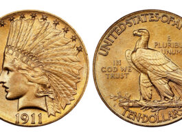 Half Dome Gold Coin Collection Holds Three No. 1 Rankings 1911-D $10 PCGS MS66 CAC