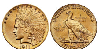Half Dome Gold Coin Collection Holds Three No. 1 Rankings 1911-D $10 PCGS MS66 CAC