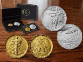 U.S. Mint Launches Walking Liberty Gold Coin and Medal Set 1916 Walking Liberty and Medal Set plus Packaging