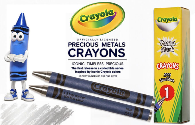 Crayola Precious Metal Silver Crayons