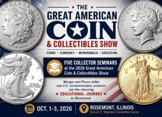 2026 GACC Show Plans Five Coin Seminars for Oct. 2 2026 Great American Coin & Collectibles Show Highlights