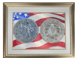 1913 Liberty Head Nickel Painting to Be Auctioned for ANA Painting of ANA 1913 5C Liberty Nickel