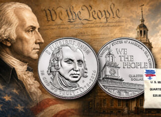 U.S. Mint Offers 1776-2026 Constitution Quarter Rolls and Bags US Constitution Quarter - Both Sides