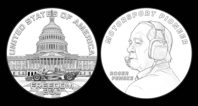 U.S. Mint designs for the 2026 Freedom 250 Race Medal