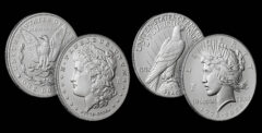 US Mint images 2026 Enhanced Uncirculated Morgan and Peace Silver Dollars