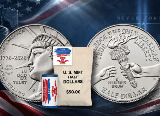 US Mint Sales: 1776 ~ 2026 Privy Halves Hit $3.72 Million 2026-P Enduring Liberty half dollars with NEVER FORGET 9/11 privy mark