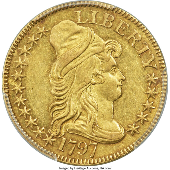 1797 Small Eagle half eagle with 16 stars