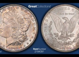 Rare 1893-S Morgan Silver Dollar Sells for $1.18 Million at GreatCollections Obverse and reverse of an 1893-S Morgan silver dollar graded PCGS MS-65 with CAC approval, the Clapp–Eliasberg specimen.