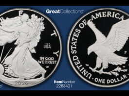 403-Mintage Team USA Privy Silver Eagle Heads to Auction 2026-P Proof TEAM USA Privy American Silver Eagle graded PCGS Proof-70 Deep Cameo