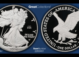 403-Mintage Team USA Privy Silver Eagle Heads to Auction 2026-P Proof TEAM USA Privy American Silver Eagle graded PCGS Proof-70 Deep Cameo