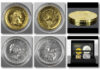 Photos Show U.S. Mint’s 1804 Dollar Gold Coin & Silver Medal Set CoinNews collage of the Best of the Mint 1804 Silver Dollar gold coin and silver medal set, showing the gold coin, silver medal and packaging.