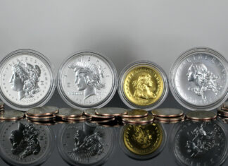 US Mint Sales: Silver Dollars, Constitution Quarters and 1804 Gold Top Six CoinNews photo showing 1776-2026 Morgan and Peace Silver Dollars, Constitution Quarters, and 1804 Gold Coin and Silver Medal