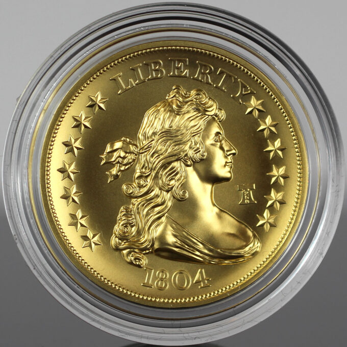 Best of the Mint 1804 Silver Dollar Gold Coin, Obverse | CoinNews Obverse of the Best of the Mint 1804 Silver Dollar gold coin.