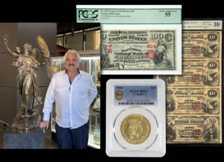 $3 Million Saint-Gaudens Bronze Highlights New Beverly Hills Coin Gallery Lipton Coins Fine Art & Antiques Beverly Hills gallery highlights with rare U.S. gold coin, historic banknotes and Saint-Gaudens Victory bronze