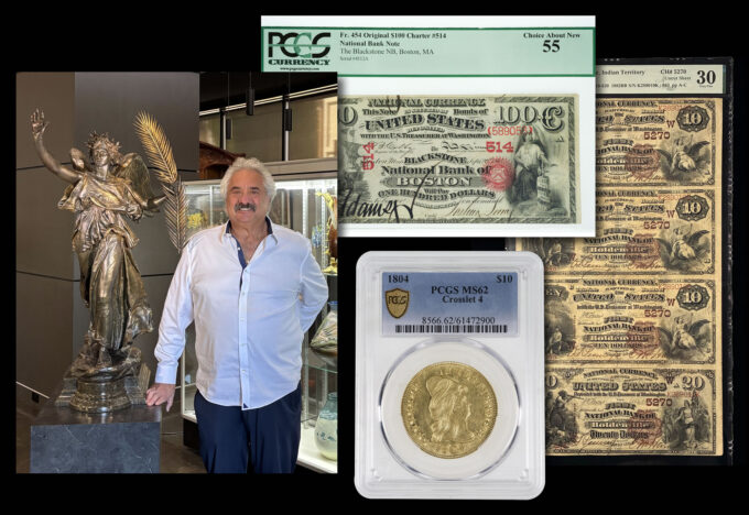 Lipton Coins Fine Art & Antiques Beverly Hills Gallery Highlights | CoinNews Lipton Coins Fine Art & Antiques Beverly Hills gallery highlights with rare U.S. gold coin, historic banknotes and Saint-Gaudens Victory bronze