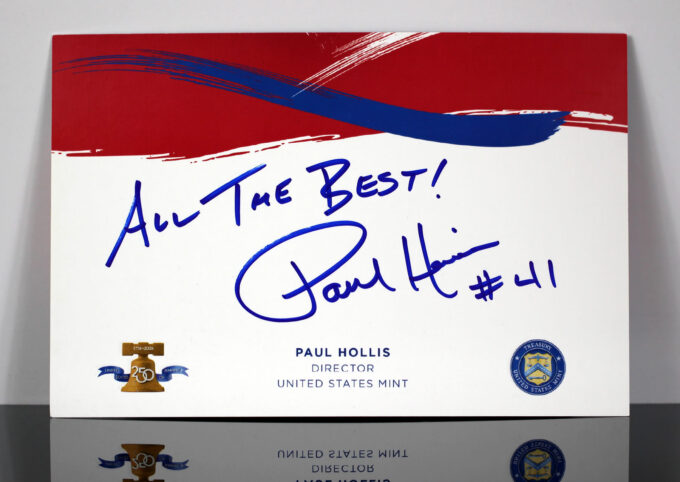 Paul Hollis Message Card, Best of the Mint 1804 Set | CoinNews Postcard-style card from U.S. Mint Director Paul Hollis included with the Best of the Mint 1804 set.