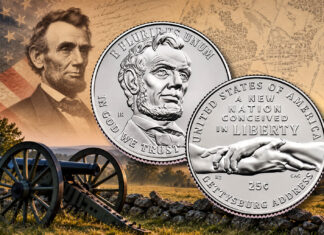 Gettysburg Address Quarter Launch Ceremony Set for Oct. 21 With Coin Exchange 1776 ~ 2026 Gettysburg Address quarter imagery highlighting the U.S. Mint's Oct. 21 launch ceremony and public coin exchange at Gettysburg National Military Park
