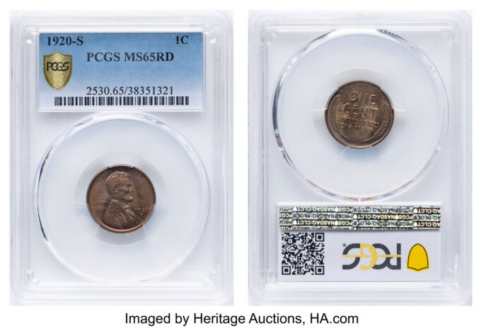 1920-S Lincoln Cent MS65 Red | CoinNews 1920-S Lincoln Cent MS65 Red