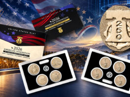US Mint Releases 2026 Reverse Proof Dollars for IA, WI, CA and MN Artwork highlighting the 2026 American Innovation $1 Coin Reverse Proof Set and America's 250th anniversary