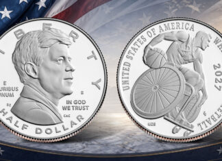US Mint Unveils 2027 Kennedy Half Dollar U.S. Mint images of the 2027 Kennedy Wheelchair Basketball Half Dollar obverse and reverse
