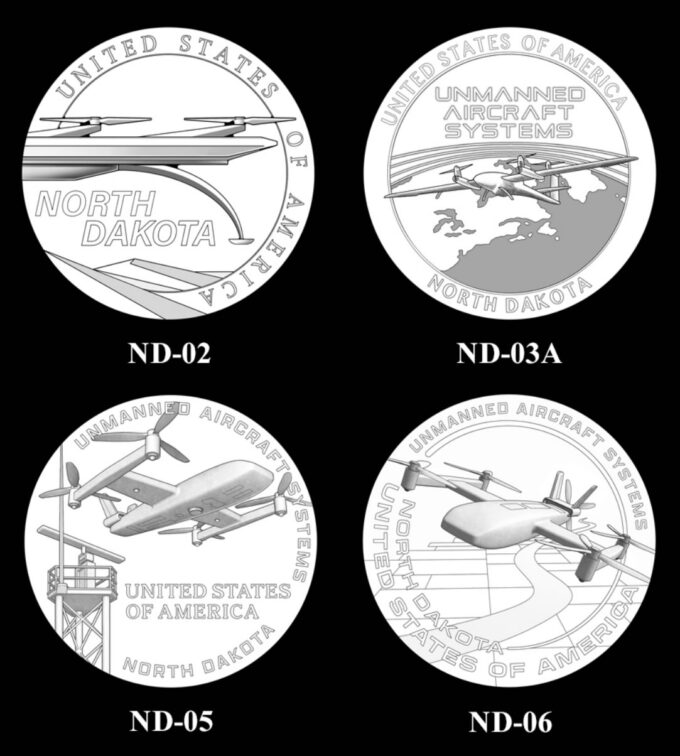 Candidate Designs - 2028 American Innovation Coin for North Dakota | CoinNews Candidate designs for the 2028 American Innovation alt=